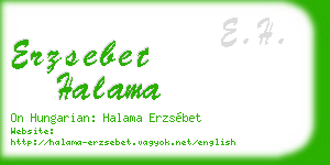 erzsebet halama business card