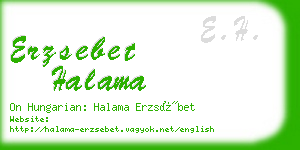 erzsebet halama business card